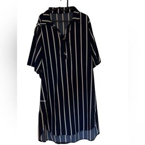 Shein oversized striped shirt dress  Sz XL